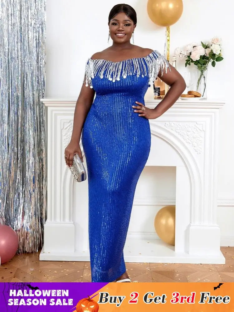 Navy Blue Cocktail Dress for Ladies, Elegant and Formal sequin party dresses