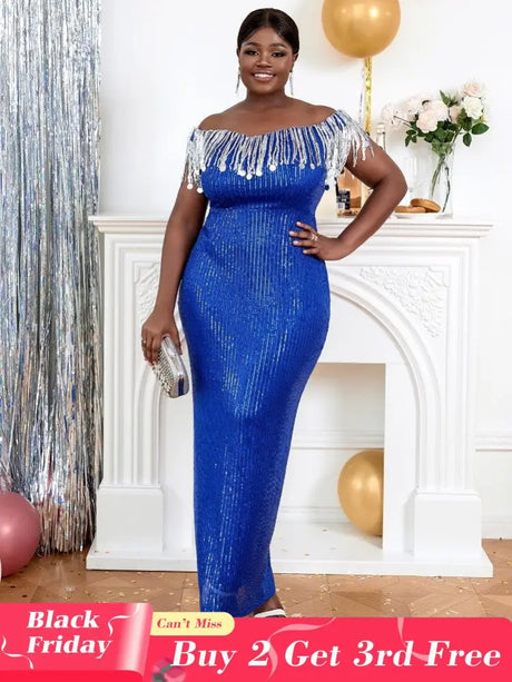 Navy Blue Cocktail Dress for Ladies, Elegant and Formal sequin party dresses