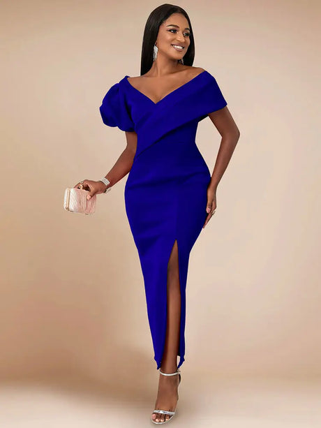AOMEIDRESS Cocktail Dresses for Wedding Guest 2025 Elegant Classy Blue / S