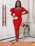 AOMEIDRESS Cocktail Dresses for Wedding Guest 2025 Elegant Classy DarkRed / S