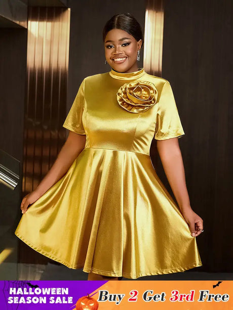 AOMEIDRESS Cocktail Dresses for Wedding Guest Gold Birthday Dress Gold / S