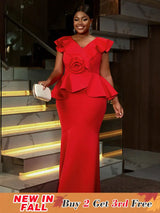 AOMEIDRESS Cocktail Dresses for Wedding Red Birthday Summer Outfits Red / S