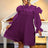 AOMEIDRESS Cold Shoulder Chiffon Party Dress for Women DarkPurple / S