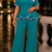 AOMEIDRESS Colorblock Jumpsuits Irregular Neck Peplum Wide Leg Pants - LakeGreen / L