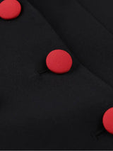 AOMEIDRESS Colorblock Set Notch Lapel Long Sleeve Blazer Pencil Skirt