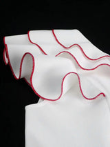 AOMEIDRESS Colorblock Two Piece Set Ruffles Top Mermaid Skirt