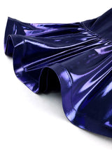 AOMEIDRESS DarkBlue Bodycon Mermaid Dress Ruffle Sleeve Party Gowns