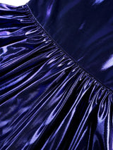 AOMEIDRESS DarkBlue Bodycon Mermaid Dress Ruffle Sleeve Party Gowns