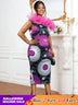Floral printed bodycon dress