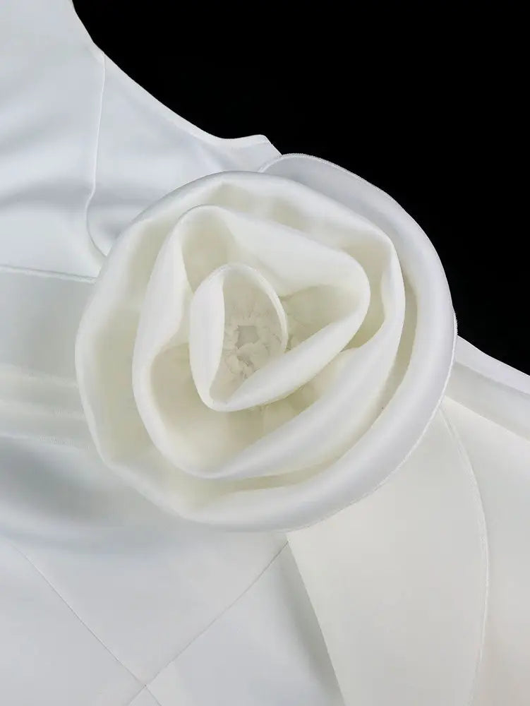 AOMEIDRESS Dress for Wedding White Sleeveless Package Hip Dresses
