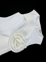 AOMEIDRESS Dress for Wedding White Sleeveless Package Hip Dresses