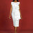AOMEIDRESS Dress for Wedding White Sleeveless Package Hip Dresses White / S