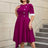 AOMEIDRESS Easter Clothes for Women Color Block 50s Swing Dress Purple / S