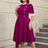 AOMEIDRESS Easter Clothes for Women Color Block 50s Swing Dress Purple / S