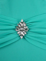 AOMEIDRESS Elegant A Line Chiffon Dress V Neck Butterfly Sleeve Gowns