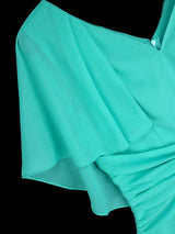 AOMEIDRESS Elegant A Line Chiffon Dress V Neck Butterfly Sleeve Gowns