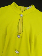 AOMEIDRESS Elegant A Line Dress Keyhole Neck Peplum Church Tea Party