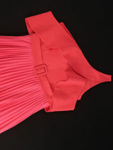 AOMEIDRESS Elegant A Line Maxi Off Shoulder Party Dresses Waist Belt