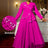 AOMEIDRESS Elegant A Line Maxi Pleated Beading Dress for Wedding Party Rose / S