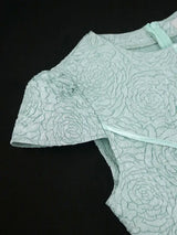 AOMEIDRESS Elegant A Line Midi Jacquard Wedding Dress Patchwork Satin Skirt