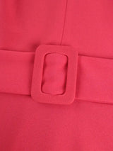 AOMEIDRESS Elegant A Line Midi Lace Dress for Party Church Waist Belt