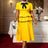 AOMEIDRESS Elegant A Line Midi Party Birthday Dress With Bow Ruffle Yellow / S