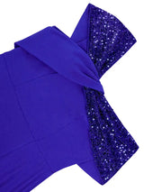 AOMEIDRESS Elegant A Line One Shoulder Sequins Dress for Party Evening