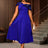 AOMEIDRESS Elegant A Line One Shoulder Sequins Dress for Party Evening Blue / S