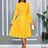 AOMEIDRESS Elegant A Line Pleated Dress Slash Neck Folds Party Gowns Yellow / S