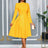 AOMEIDRESS Elegant A Line Pleated Dress Slash Neck Folds Party Gowns Yellow / S
