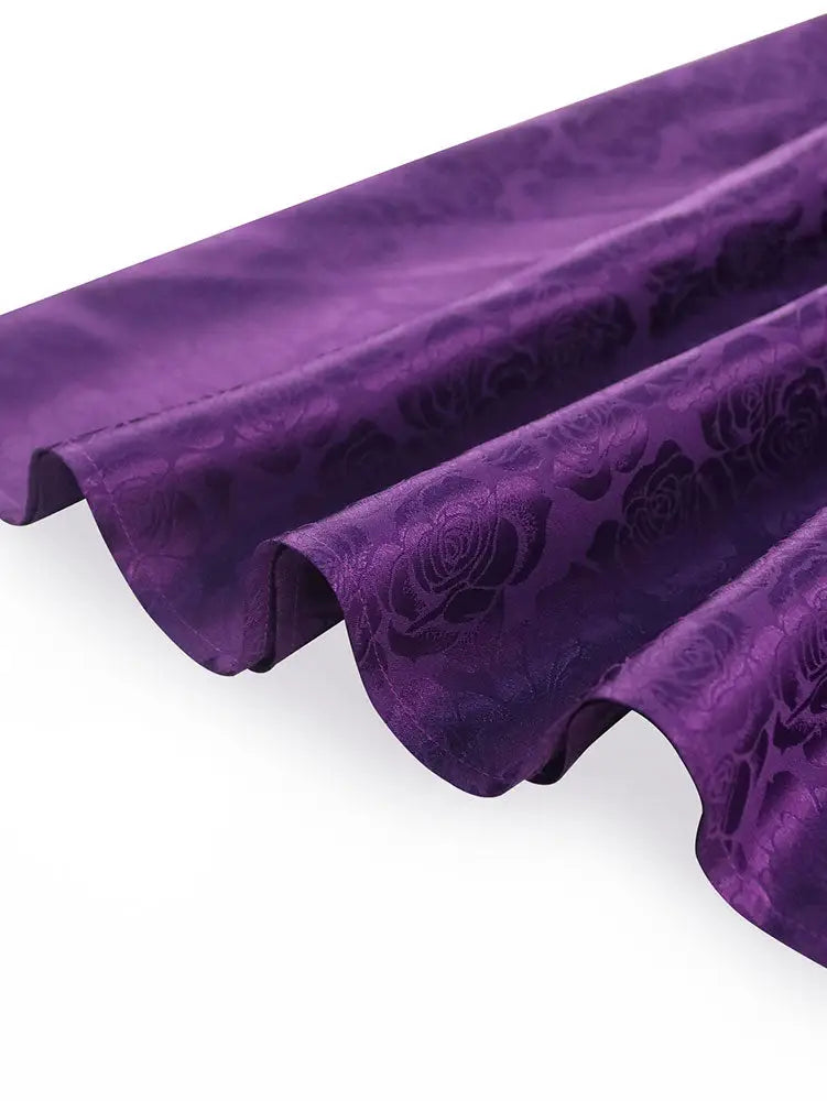 AOMEIDRESS Elegant A Line Pleated Jacquard Party Wedding Guest Dress