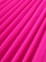 AOMEIDRESS Elegant A Line Pleated Wedding Guests Dress Ruffles V Neck