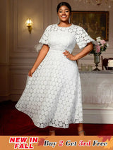 AOMEIDRESS Elegant African Wedding Guest Outfit White Bridal Gowns White / S
