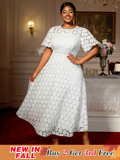 AOMEIDRESS Elegant African Wedding Guest Outfit White Bridal Gowns White / S