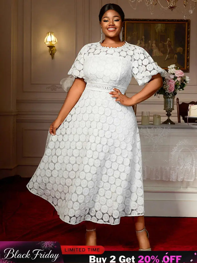 AOMEIDRESS Elegant African Wedding Guest Outfit White Bridal Gowns White / S