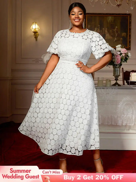 AOMEIDRESS Elegant African Wedding Guest Outfit White Bridal Gowns White / S