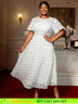 AOMEIDRESS Elegant African Wedding Guest Outfit White Bridal Gowns White / S