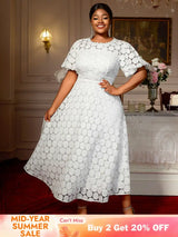 AOMEIDRESS Elegant African Wedding Guest Outfit White Bridal Gowns White / S