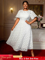 AOMEIDRESS Elegant African Wedding Guest Outfit White Bridal Gowns White / S
