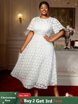 AOMEIDRESS Elegant African Wedding Guest Outfit White Bridal Gowns White / S