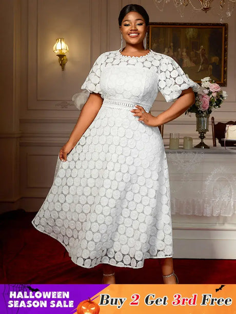 AOMEIDRESS Elegant African Wedding Guest Outfit White Bridal Gowns White / S