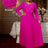 AOMEIDRESS Elegant Autumn A LIne Pleated Bead Dress for Party Wedding Rose / S