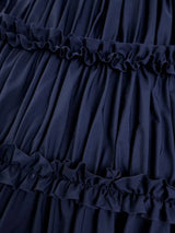 AOMEIDRESS Elegant Autumn Winter Midi Pleated Dress for Office Church