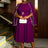 AOMEIDRESS Elegant Beading A Line Shawl Sleeve Weddding Guests Dress Purple / 0XL