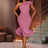 AOMEIDRESS Elegant Blue Dress for Women Occasional Wedding Guest Pink / S