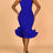 AOMEIDRESS Elegant Blue Dress for Women Occasional Wedding Guest Blue / S
