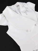 AOMEIDRESS Elegant Bodycon Dress Notched Collar Diamond Beading Office