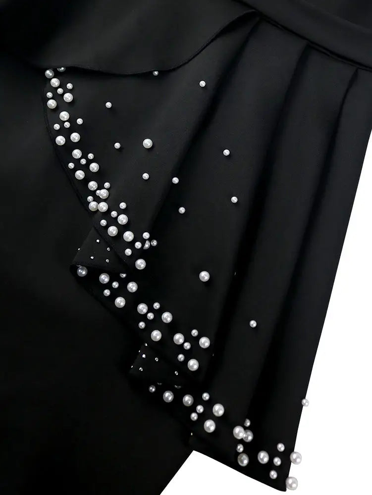 AOMEIDRESS Elegant Business Casual Beaded Dress For Women Package Hip