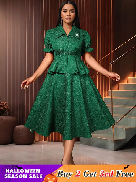 AOMEIDRESS Elegant Church Suits for Women First Lady Church Dresses DarkGreen / S