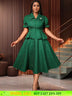 AOMEIDRESS Elegant Church Suits for Women First Lady Church Dresses DarkGreen / S